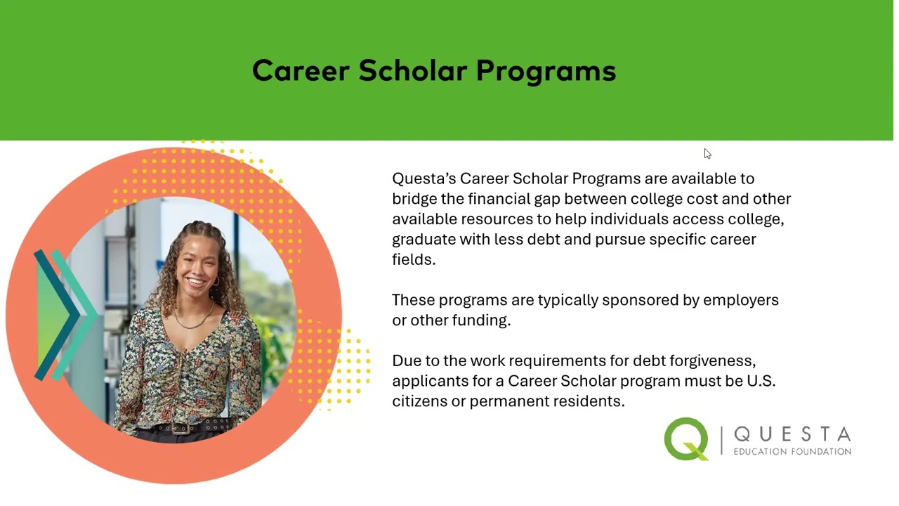 Questa Career Scholar Programs