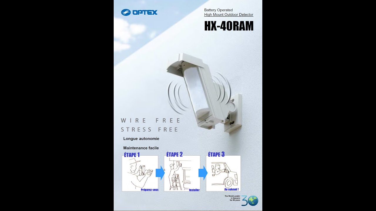 HX SERIES ( HX-40/80 ) -  Détecteur extérieur 12m / 85°