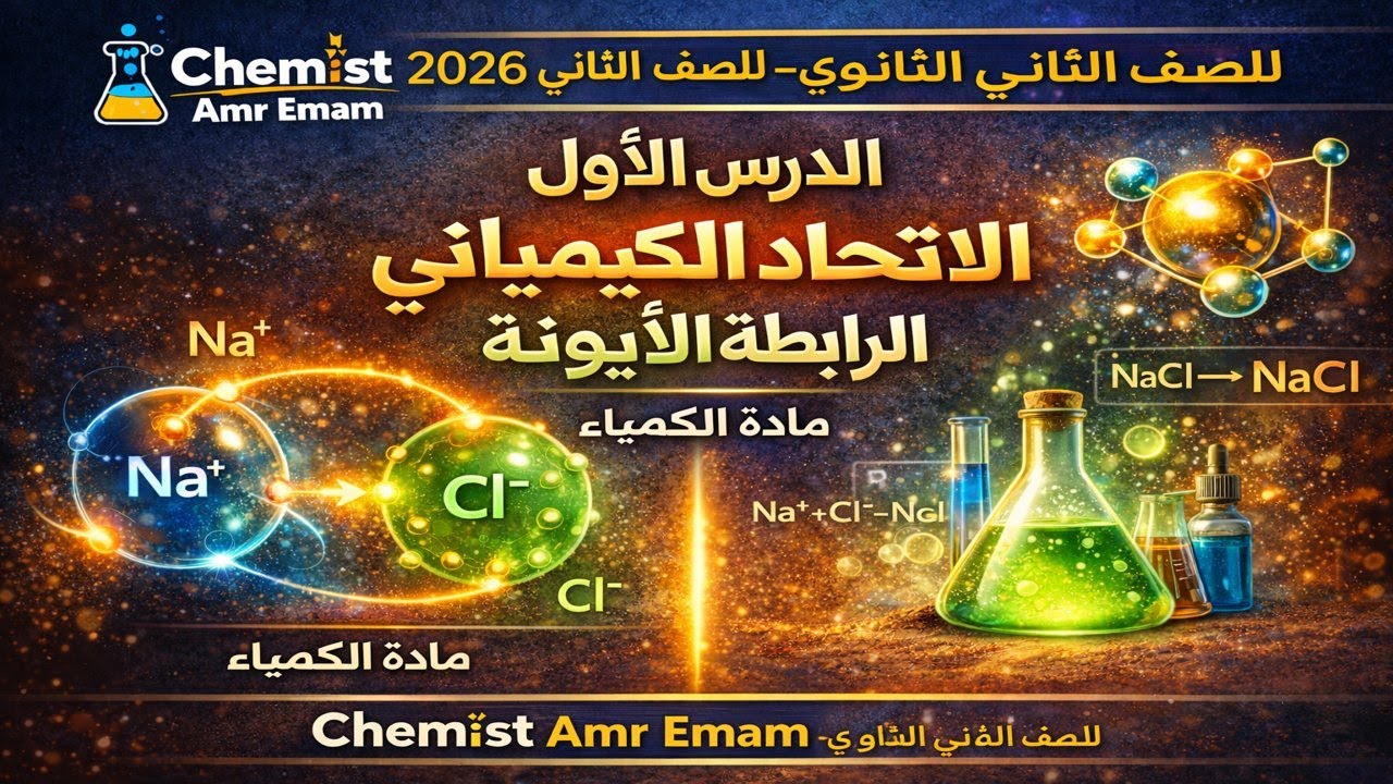 الدرس الأول | الاتحاد الكيميائي والرابطة الأيونية|كيمياء الصف الثاني الثانوي | الترم الثاني 2026