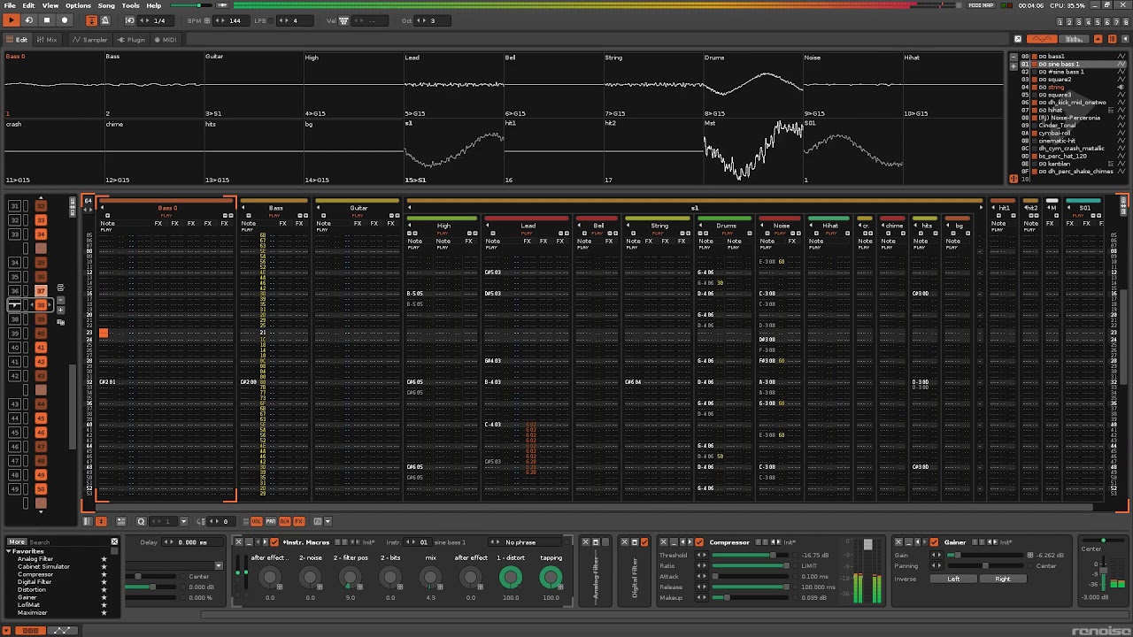 Aphoryze - Rajaton played in Renoise DAW