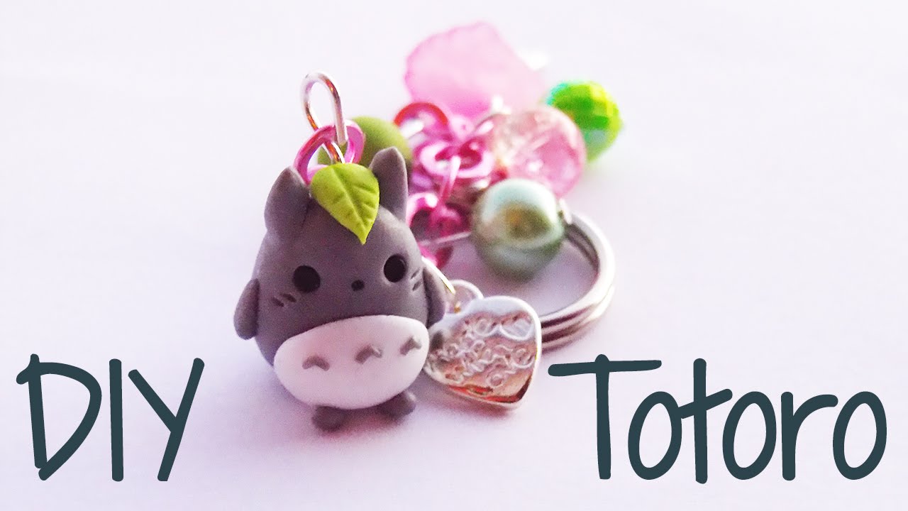 DIY | Totoro keychain polymer clay Tutorial
