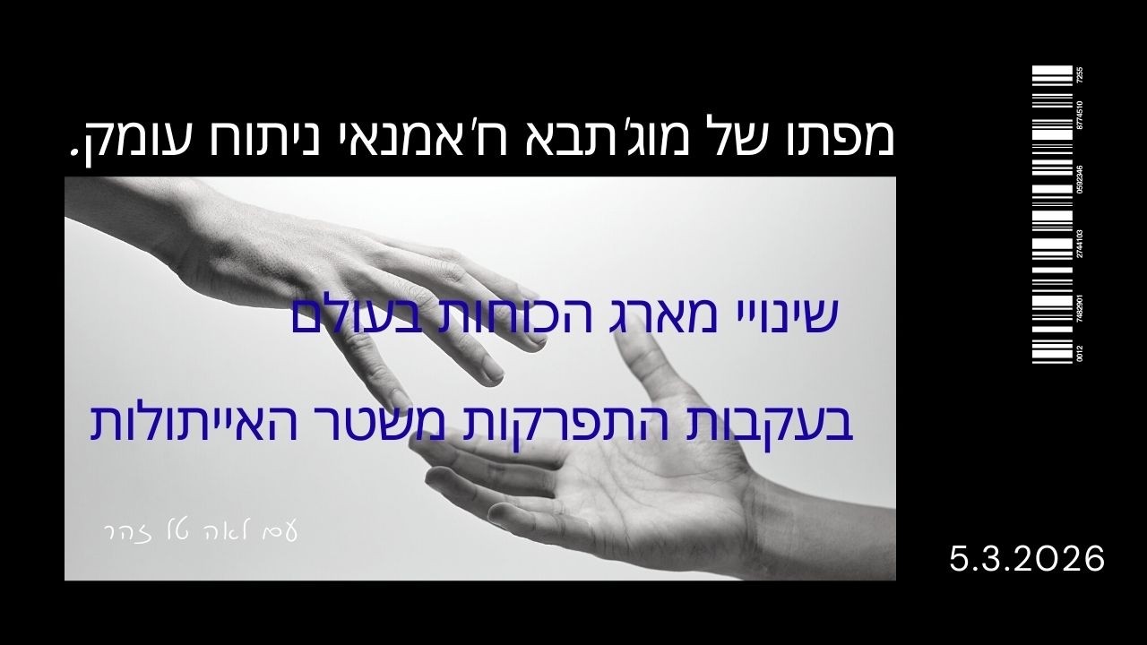 התפרקות משטר האייתולותI שינויי הכוחות בעולם I מפתו של מוג'תבא ח'אמנאי ניתוח עומק. עם לאה טל זהר