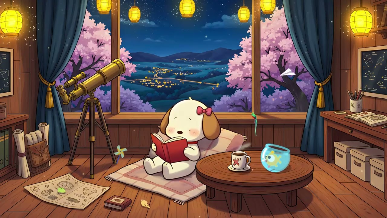 Peaceful Fluffy Lofi 🌸 Dreamy Chill Mix 🎧 to Study or Sleep by Starlight