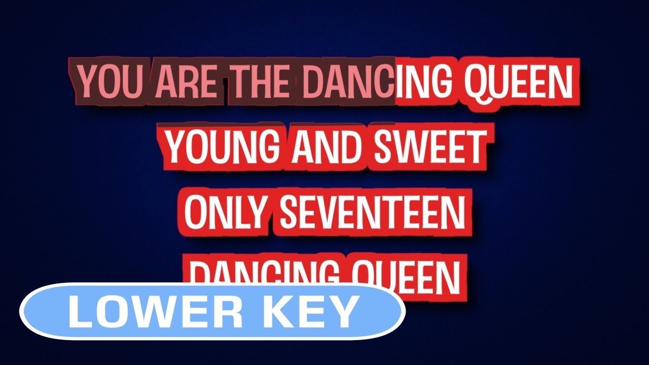 ABBA - Dancing Queen | Karaoke Lower Key