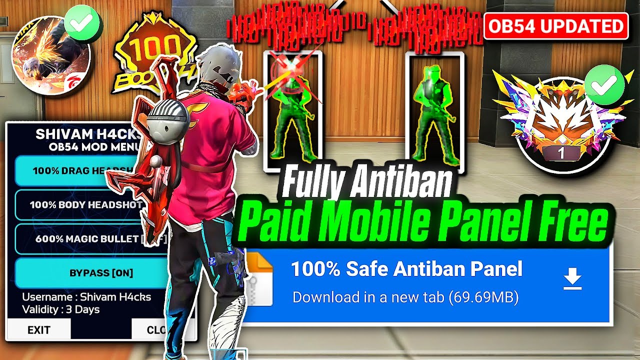 Free Fire Panel OB54 🔥 FF Antiban Panel Mobile | Free Fire Hack New 😈 FF Injector 2026 | FF Panel