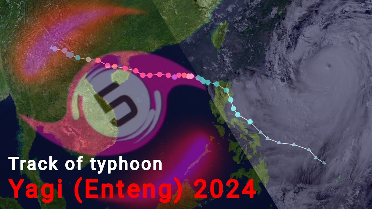 Track of typhoon Yagi (Enteng) 2024