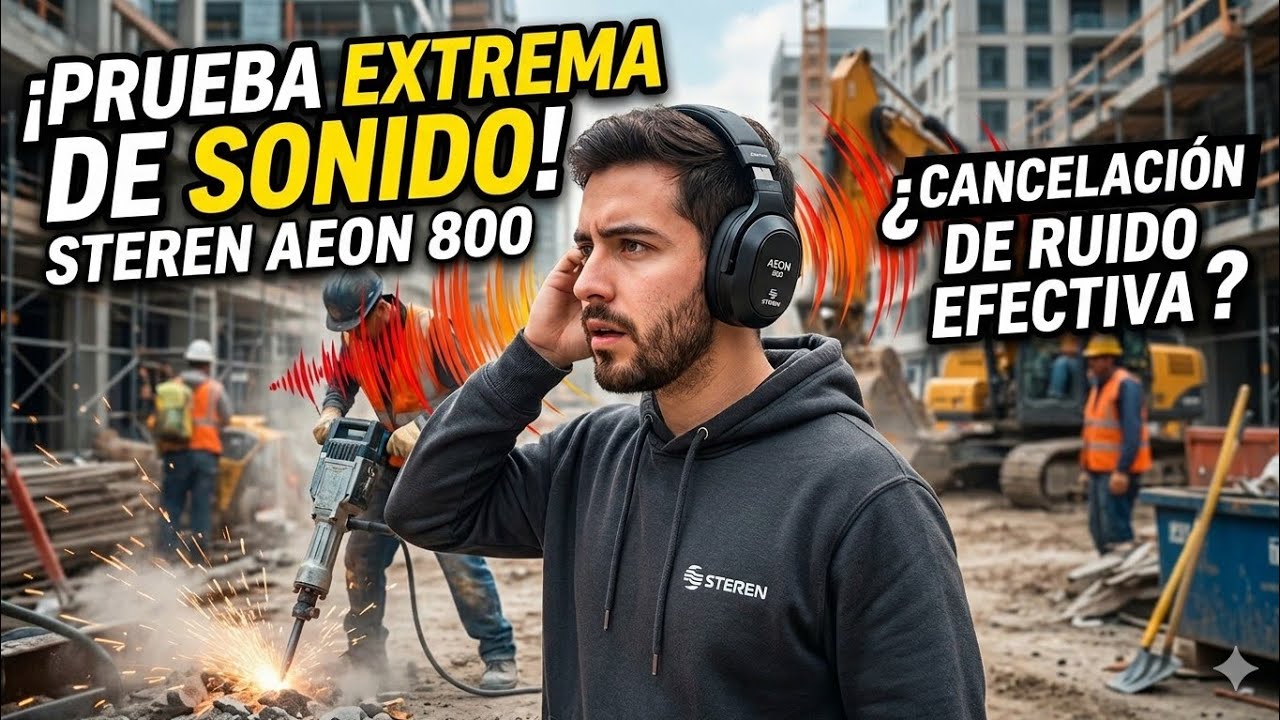Prueba extrema de sonido trabajando a audifonos AEON 800, ,¿la cancelacion de ruido sera efectiva?