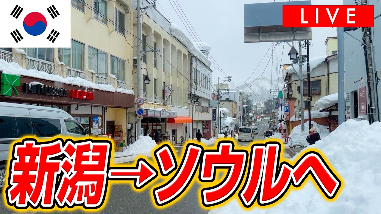 【LIVE】韓国旅行・新潟からソウルへ！新潟ってどんな街？