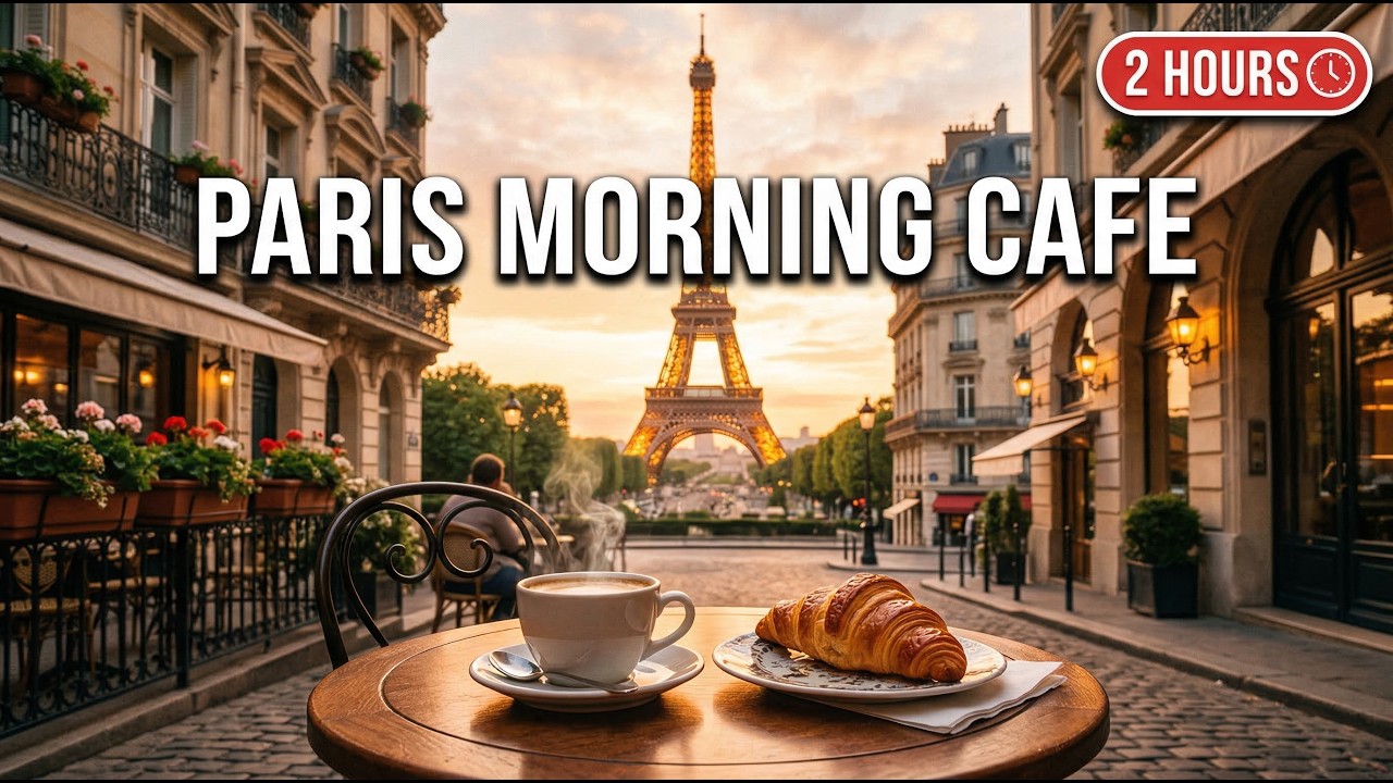 Paris Morning Café Music 🗼 | Romantic French Jazz & Coffee Shop Ambiance | 2 Hours Study & Relax