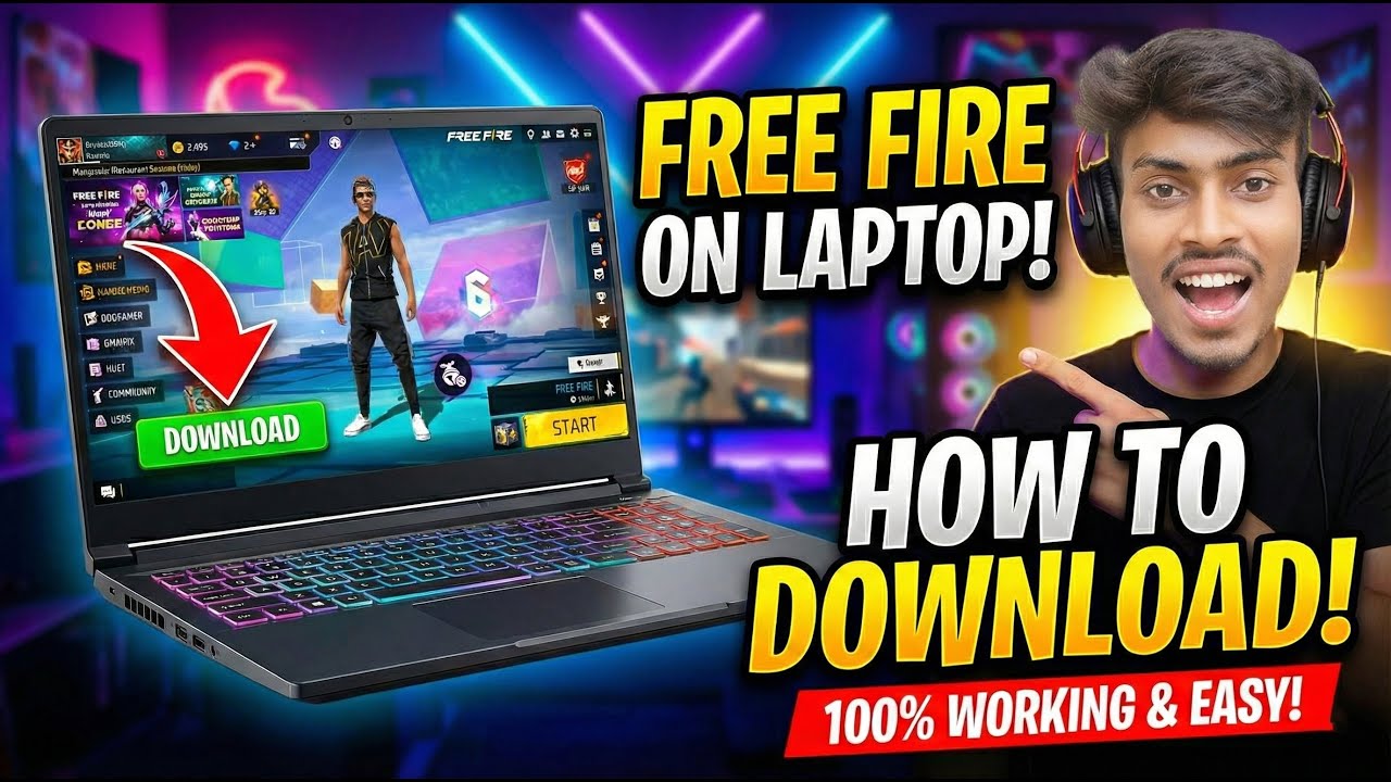 Laptop me free fire kaise download kare 2026 | free fire download pc | how to download ff in laptop 
