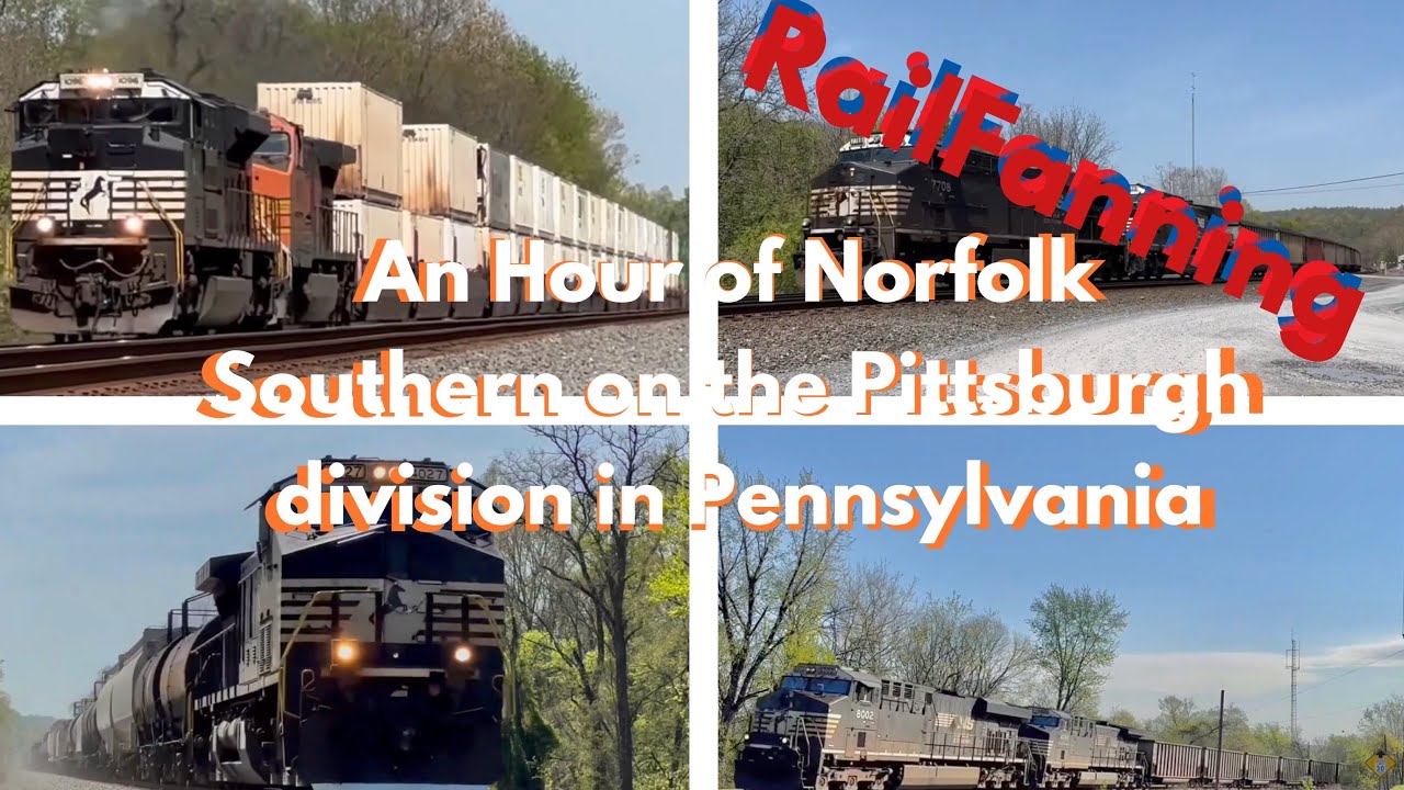 An Hour of Norfolk Southern on the Pittsburgh division￼ in Pennsylvania