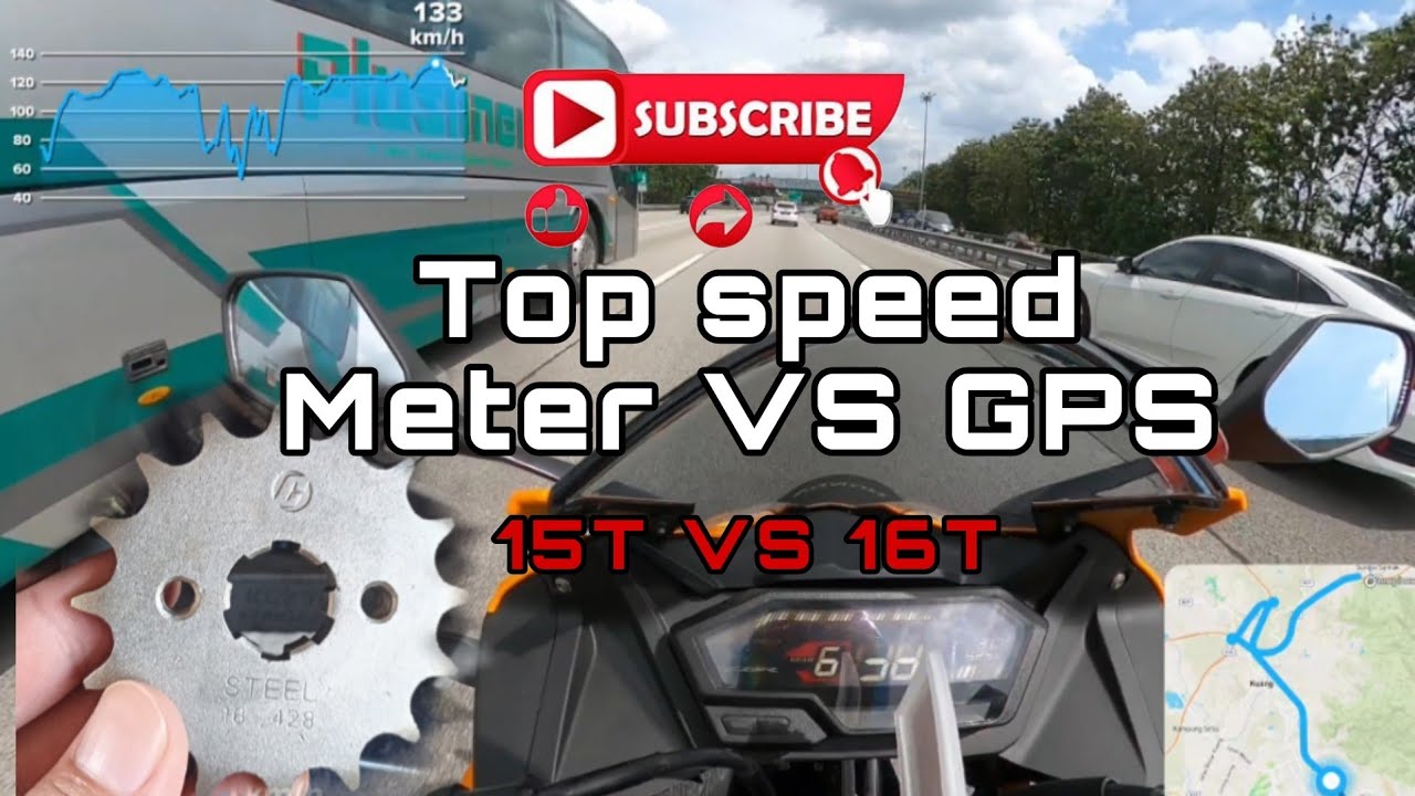 CBR150R Topspeed Sprocket 15T-45T VS 16T-45T | Barulah rasa dia pegi...!!