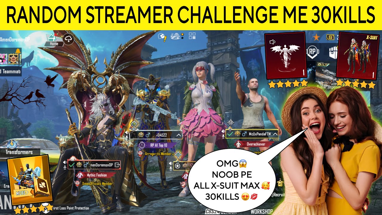 STREAMER🥰GOT PRANKED ON STREAM CHALLENGE😱ME FOR 30 KILLS SHOCKED🤯 AFTER SEEING MY ALL X-SUIT MAX😍💋