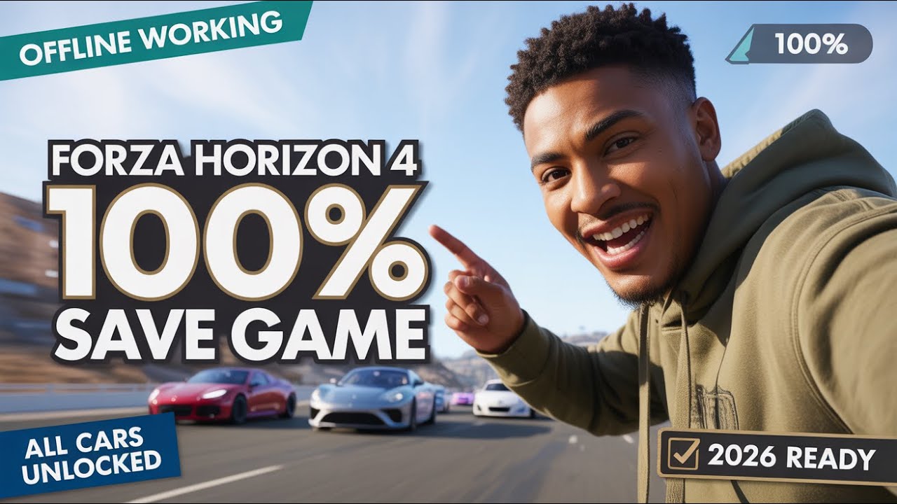 Сохранение игры Forza Horizon 4 на ПК, пройденное на 100% (офлайн) – 2026 год.