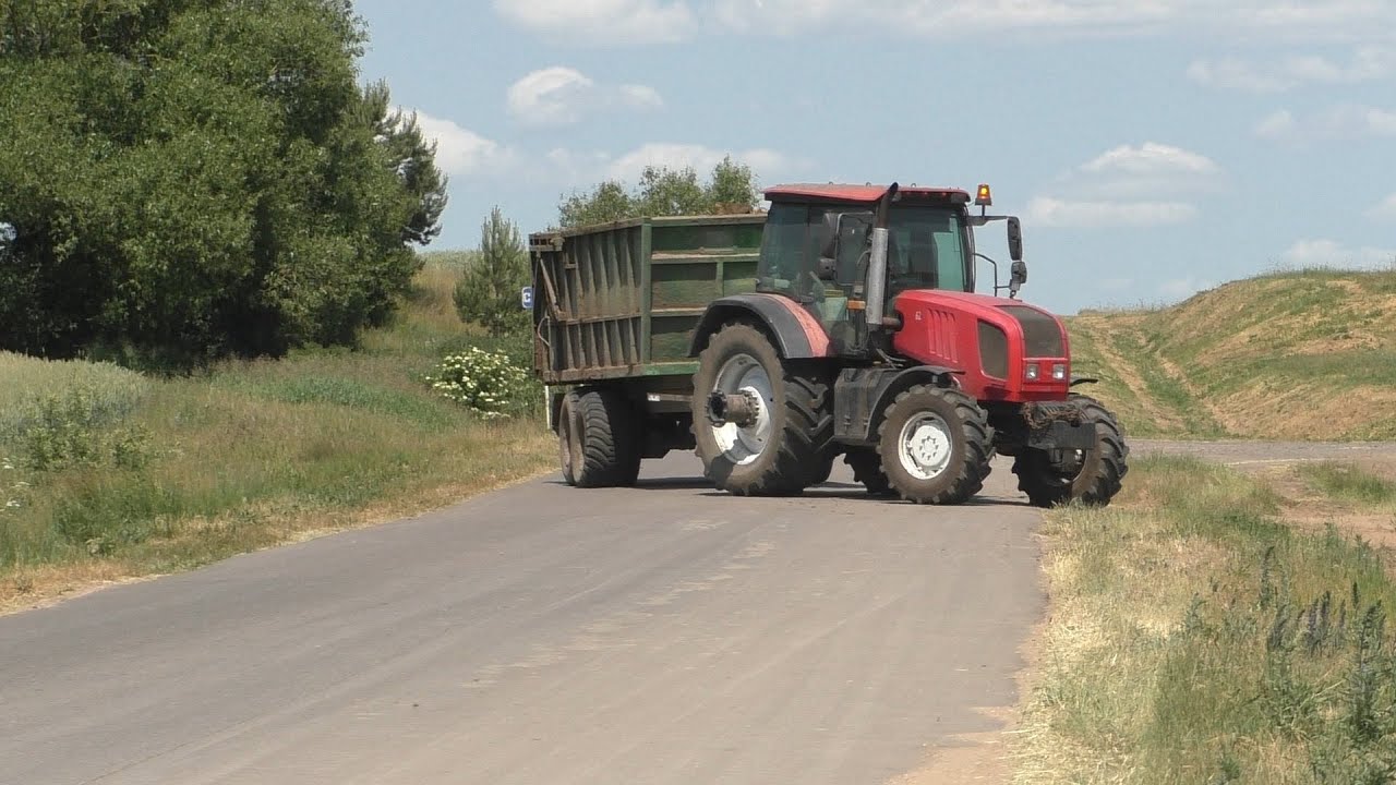 Вывоз навоза на поле, 2023, МТЗ 2022.3 Беларус, МАЗ