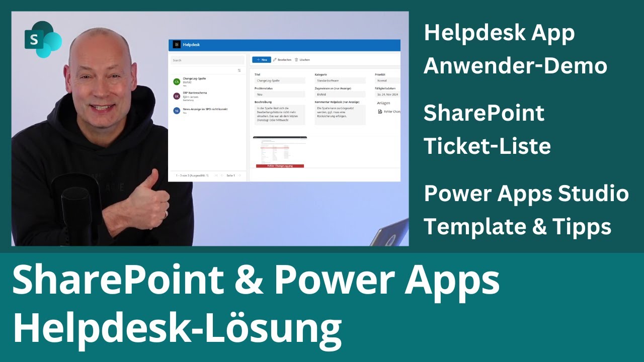 SharePoint & Power Apps: Helpdesk-Lösung