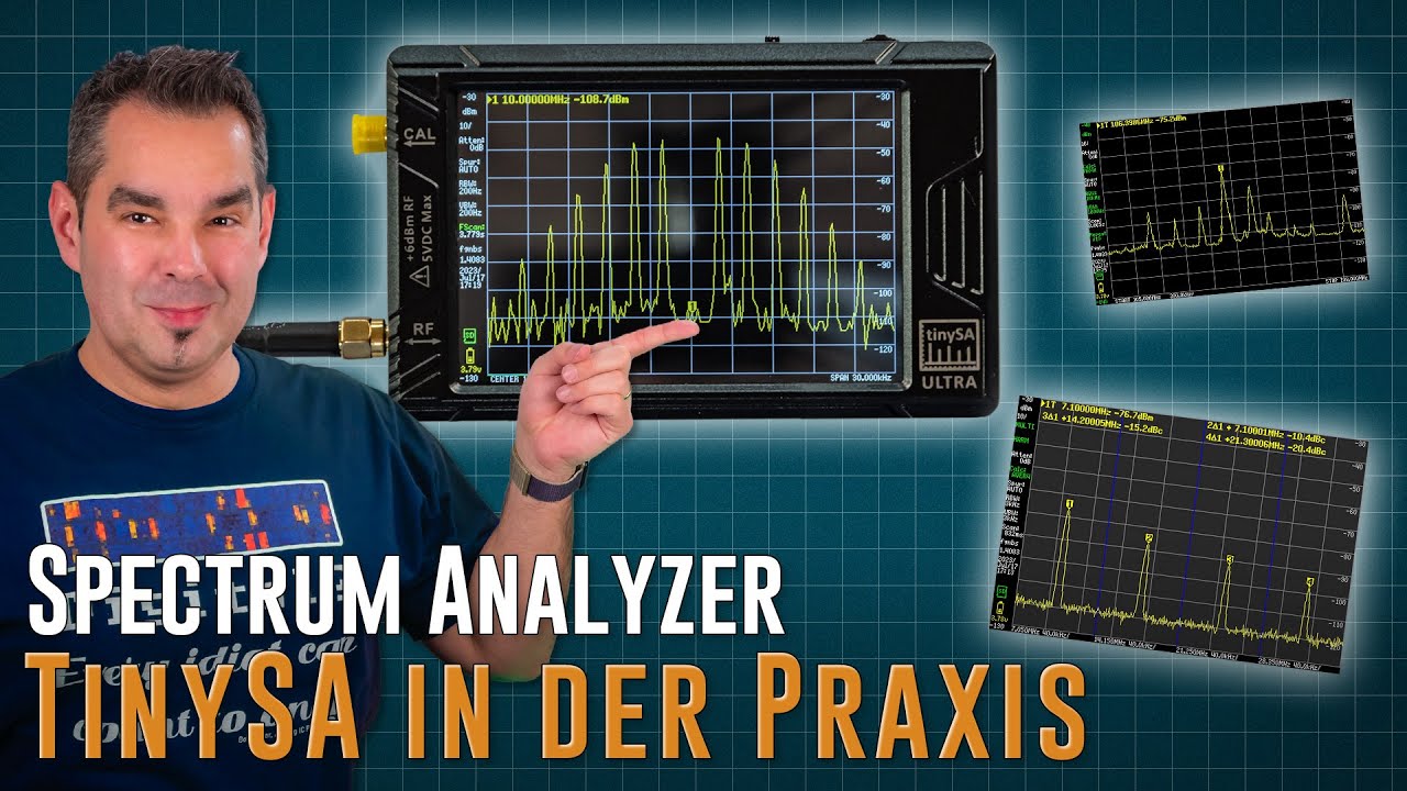 Spektrumanalysator 📈 TinySA Praxis - UKW Empfang, Oberwellen, FM Hub