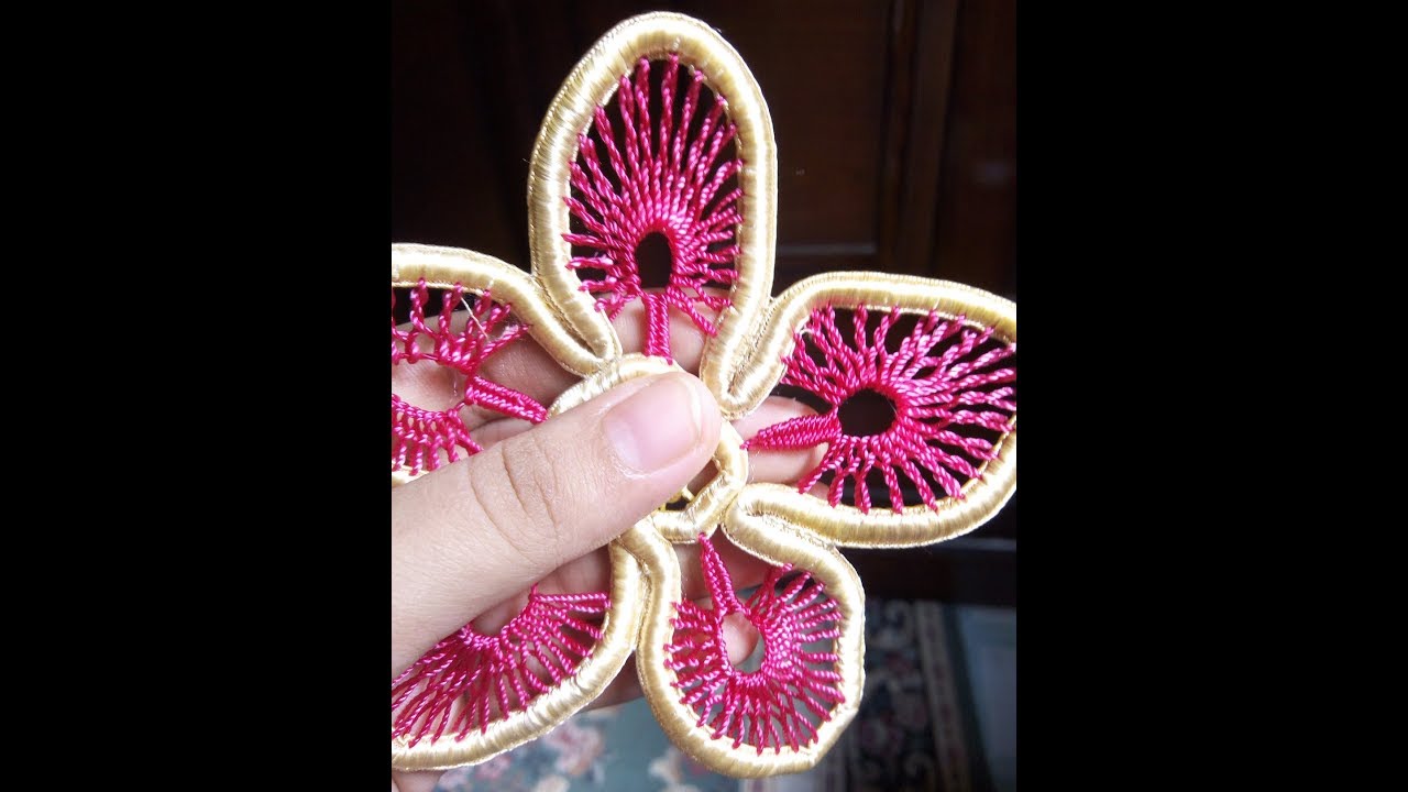 غرزه لاسيه لحشو الورده (Hand Embroidery Work)