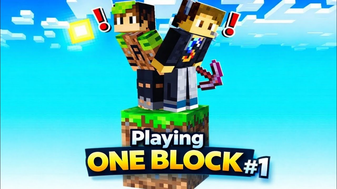 Playing Minecraft ONE BLOCK survival Gameplay Series #1 duo gameplay 