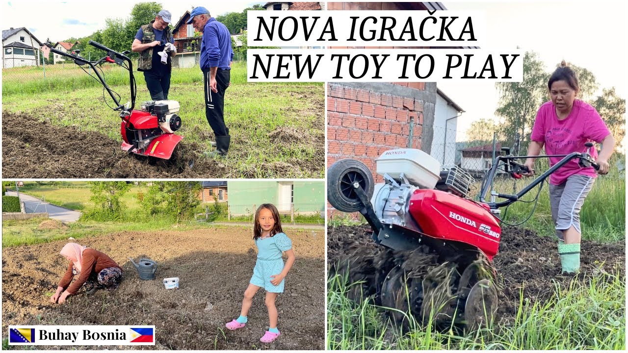 Kupili smo novu frezu za našu baštu | We bought a tiller for our garden
