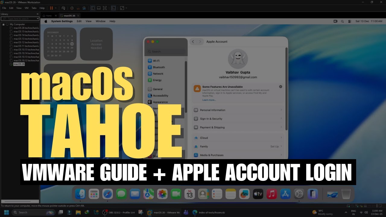 Исправьте проблемы с входом в Apple ID и установите macOS Tahoe на VMware за 5 минут!