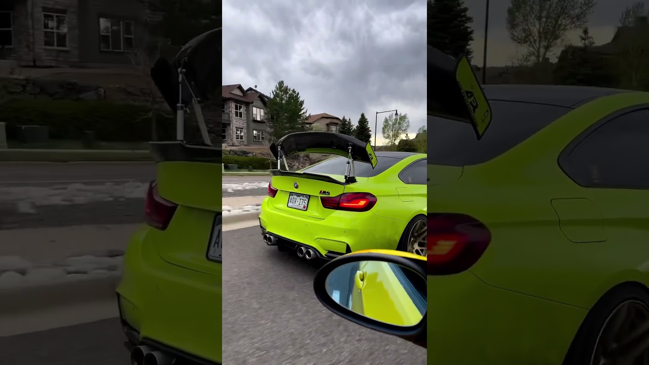Active Aero Wing on BMW M4 🤯 #bmw #m4