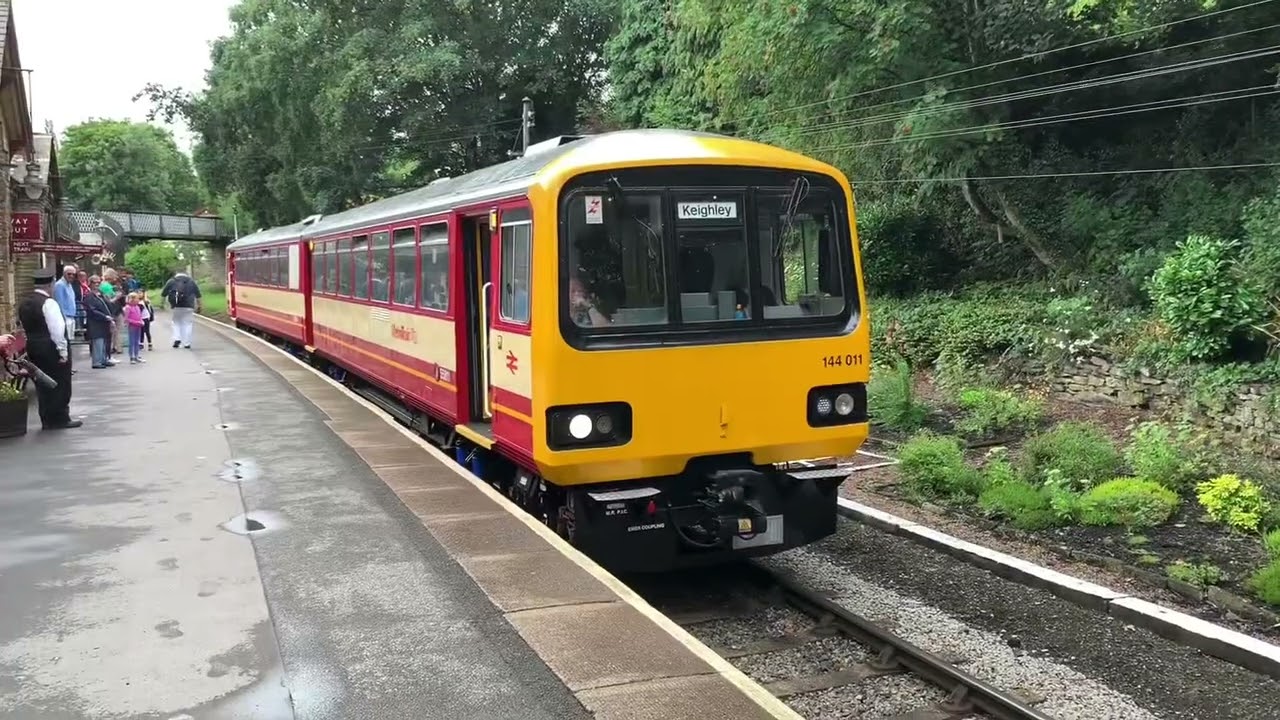 Class 144 - First operational day on KWVR - 144011 arriving/departing Haworth
