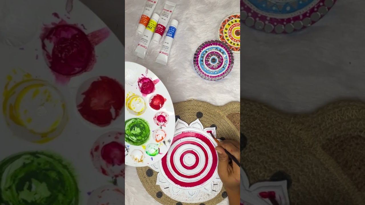 ✨ Beautiful Lippan Art with Mirror ✨Traditional craft with a modern twist #lippanart #mirrorart