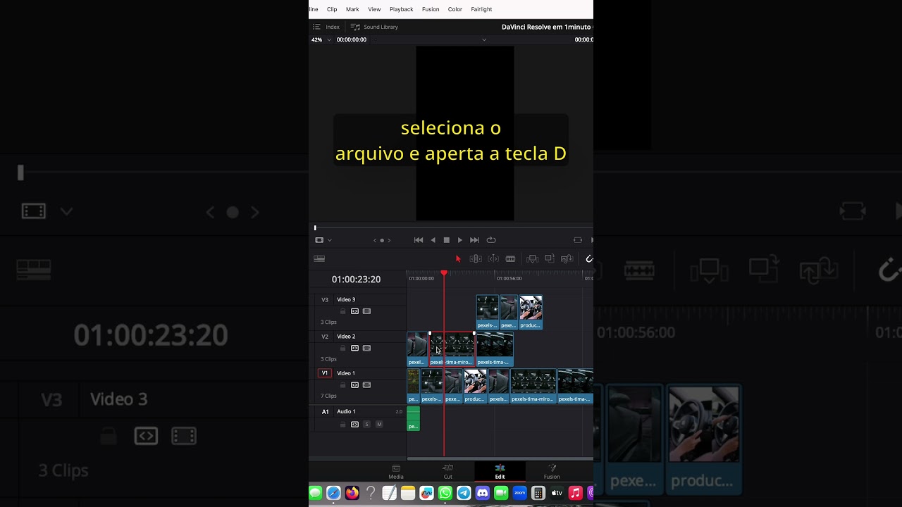 Aprenda DaVinci Resolve em 1 Minuto!  