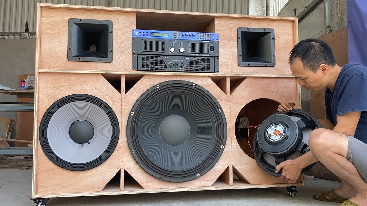 Restoration and design giant portable speaker system  // 1 unique idea for event sound system
