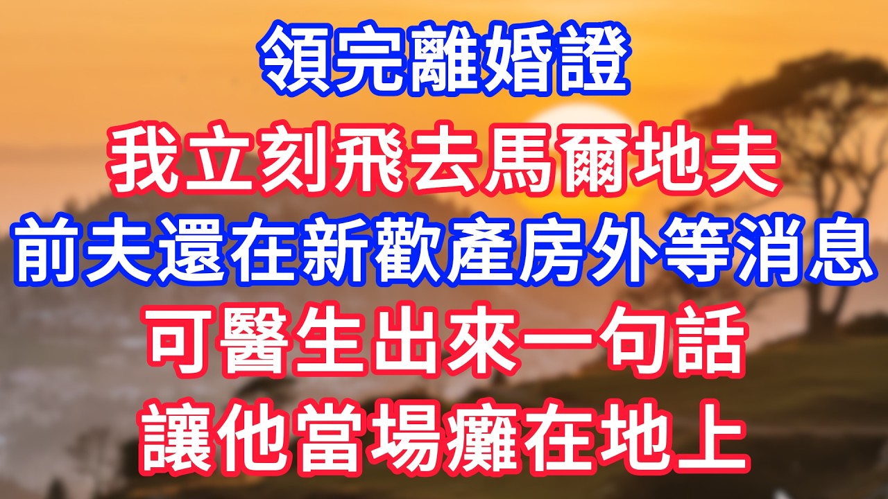 領完離婚證，我立刻飛去馬爾地夫，前夫還在新歡產房外等消息，可醫生出來一句話，讓他當場癱在地上！#生活經驗#情感故事#故事#小說#情感#婚姻#深夜淺讀 深夜淺讀#說故事
