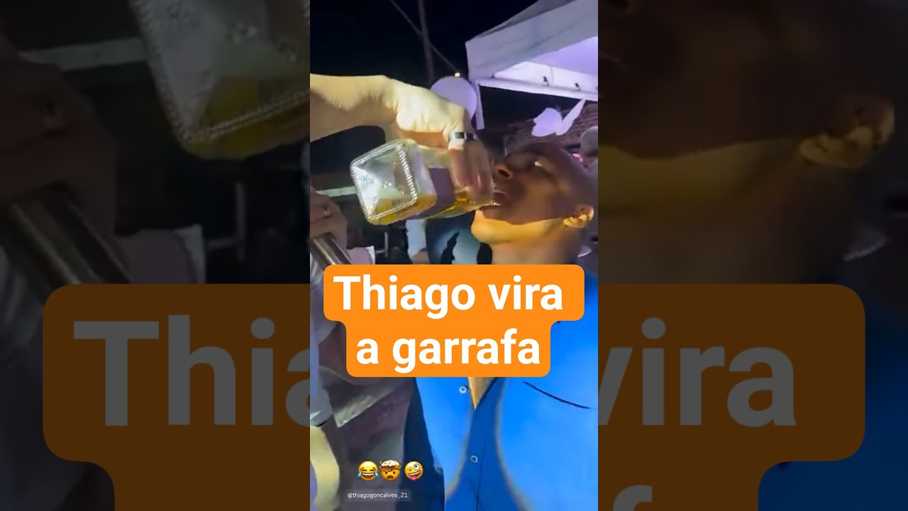 Thiago entra no clima e VIRA GARRAFA DE UISQUE na boca durante festa com Jojo Todynho