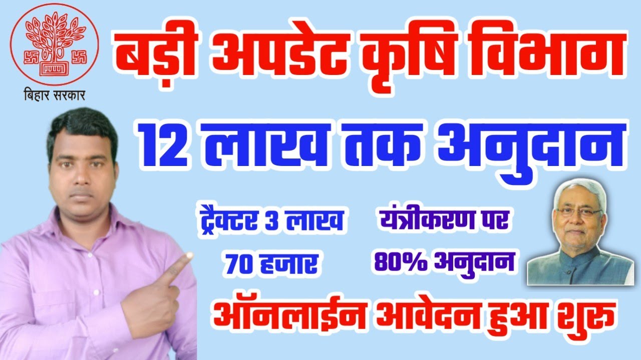 12 लाख अनुदान | ट्रैक्टर अनुदान ऑनलाइन आवेदन शुरू | कृषि यंत्रीकरण रजिस्ट्रेशन |Raj World|#Raj_World
