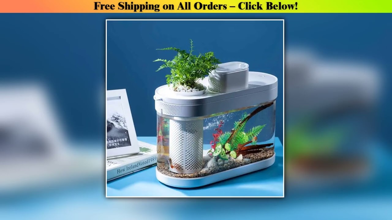 Smart Fish Tank For Xiaomi Mijia MiHome App Amphibious Eco Aquarium Pro WiFi Box C180 Auto Feeder