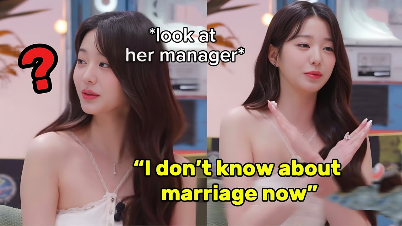 IVE WONYOUNG panicking when DEX suddenly talked about her getting married