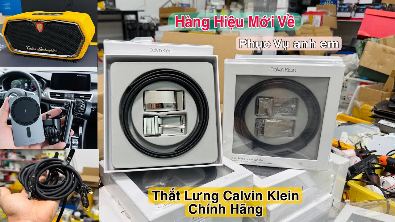 Hàng Hiệu Mới Về, Thắt lưng Calvin klein chính hãng, Cáp 4in1 amazon, Loa Bluetooth Lambonghini