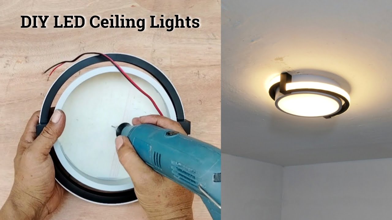 How to Make LED Ceiling Lights at Home | DIY Ceiling Light from PVC Pipe