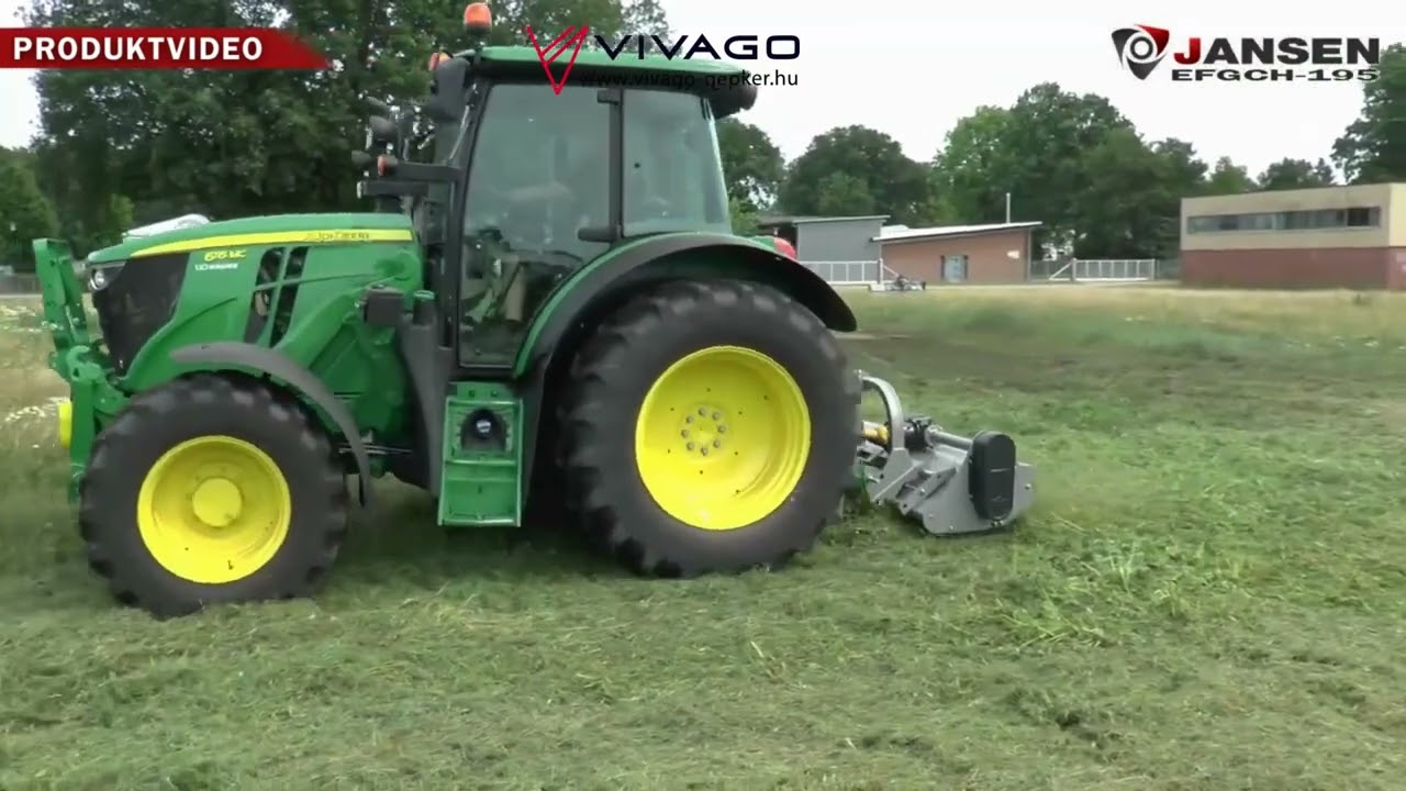 Szárzúzó-mulcsozó hidraulikus oldalkitolással - JANSEN EFGCH sorozat