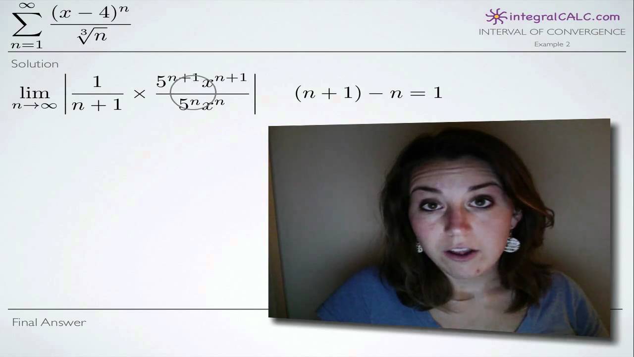 Interval of Convergence Example 2 (KristaKingMath)