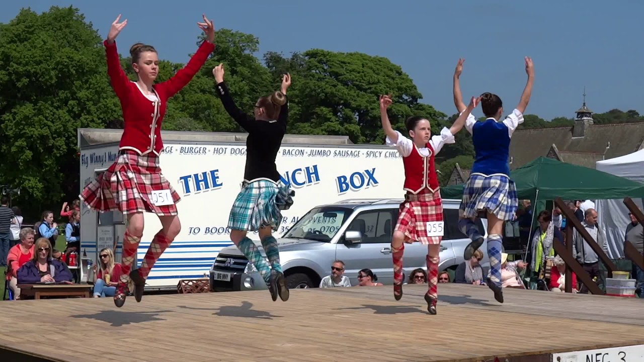 Bagpipes And Traditional Dancing Highland Games Markinch Fife Scotland