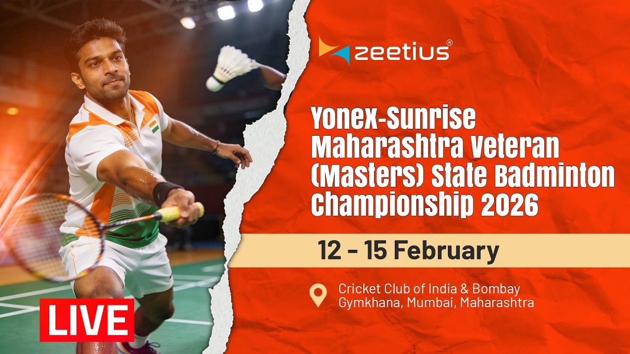 Day 4 - CCI - Court 1 - MAHARASTHRA VETERAN (MASTERS) STATE BADMINTON CHAMPIONSHIP 2026