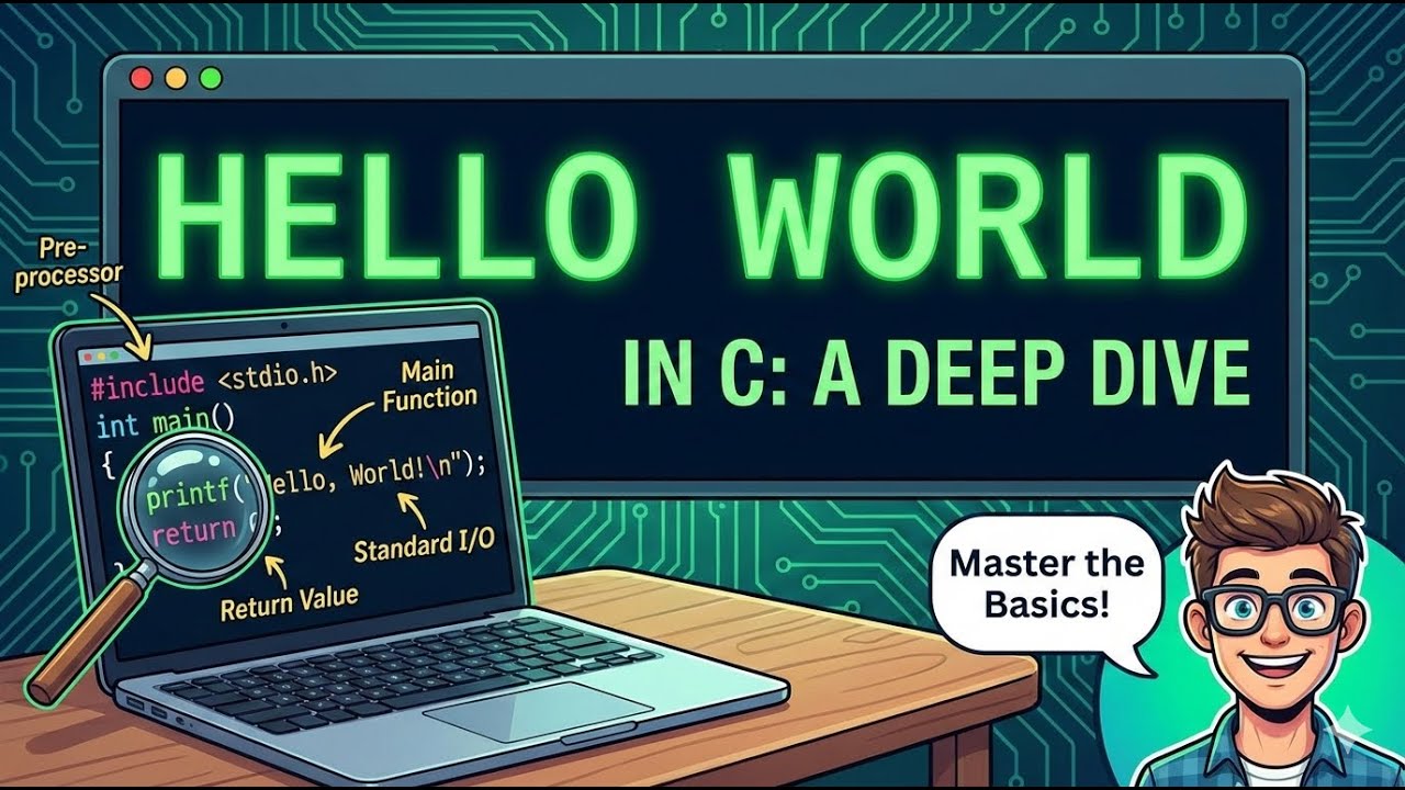 Hello World Program in C Language |      Step-by-Step Explanation for Beginners |      BCA Suppliers