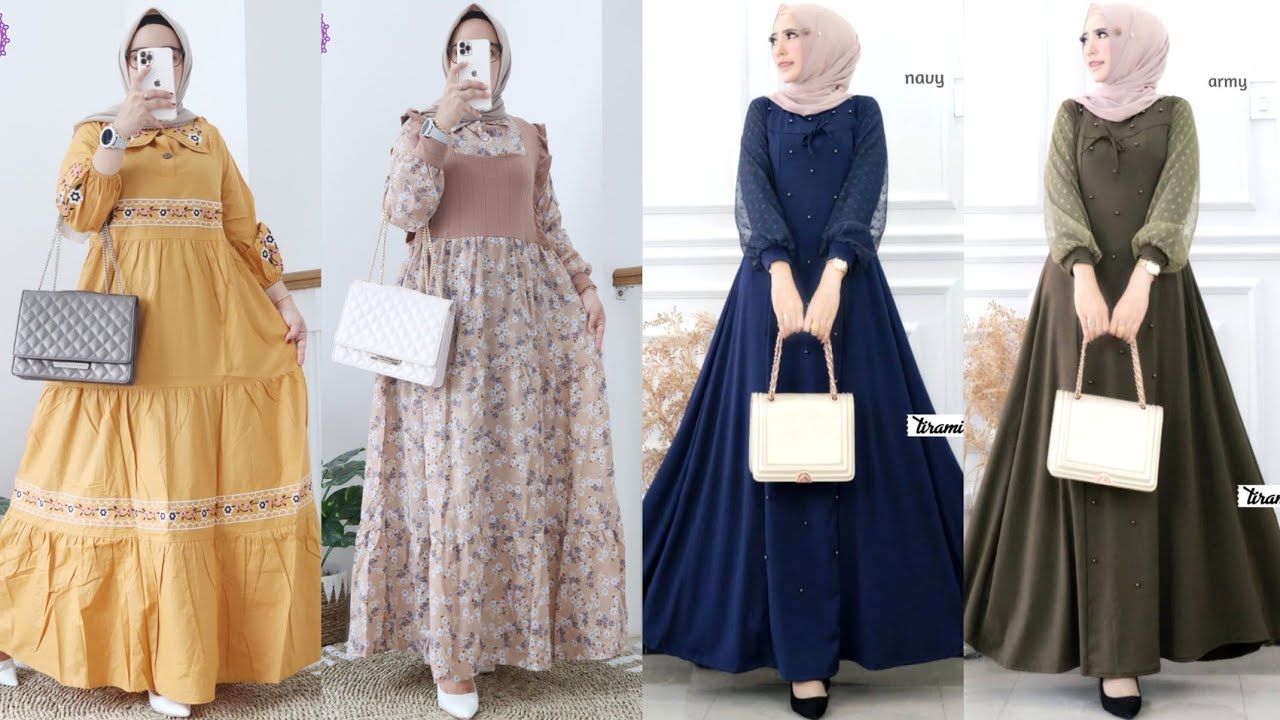 Baju gamis lebaran masa kini | Baju gamis terbaru