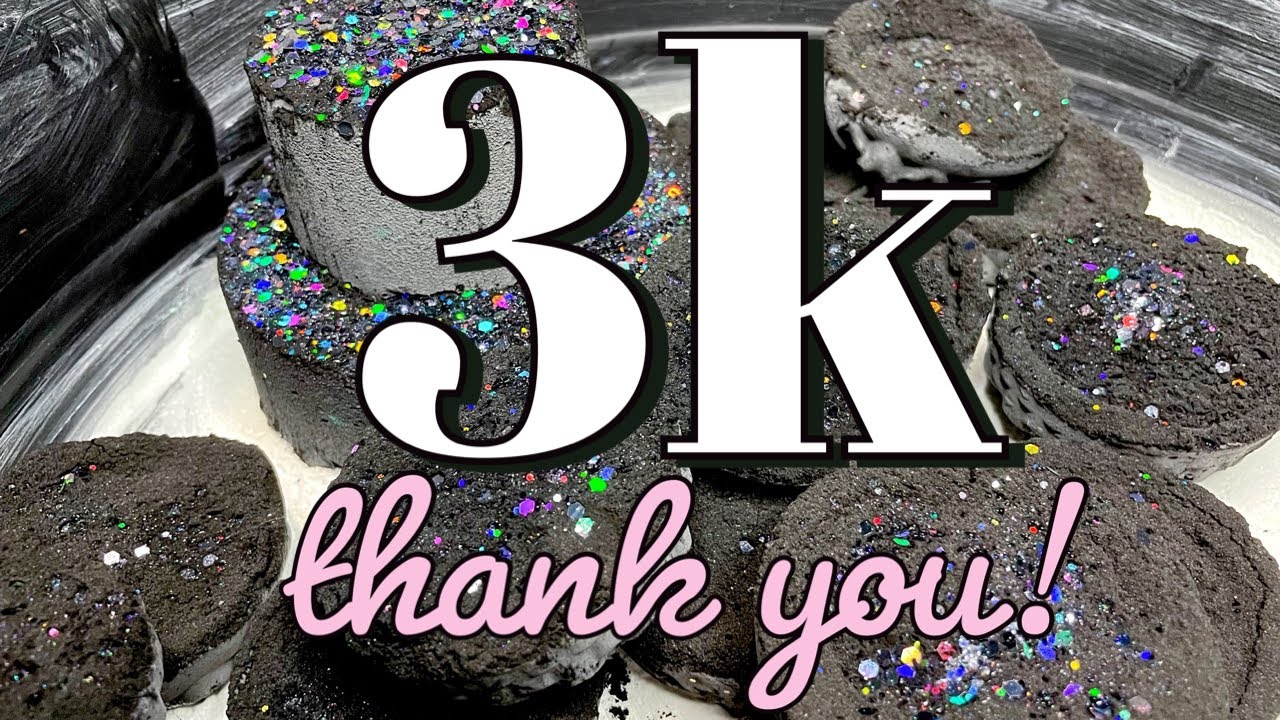 3k Celebration! Dusty Charcoal Glitter Bombs | ASMR | GYM CHALK | ANXIETY AID | SLEEP AID