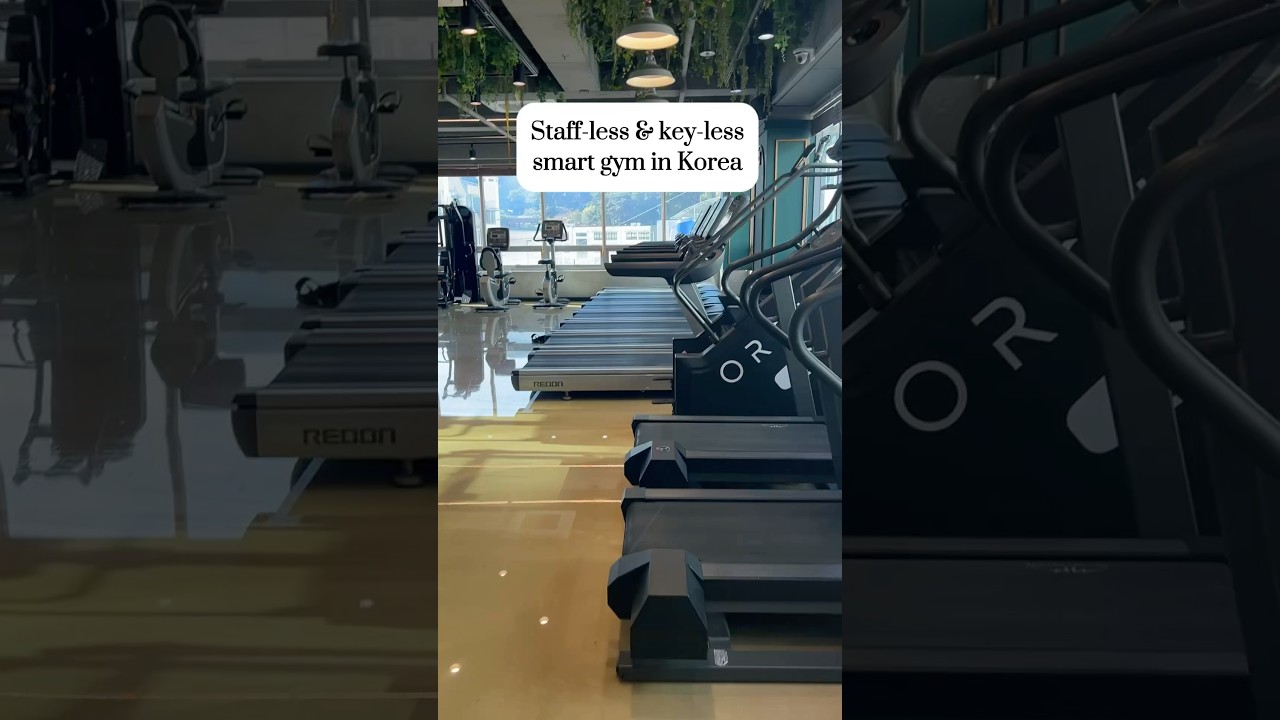 Futuristic gym with no staff, no keys # #tech #smartgym #smarttech #gymlife #lifeinkorea