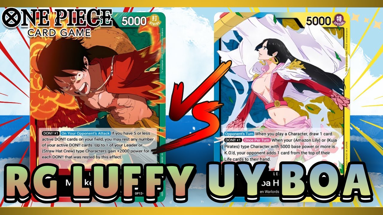 [OP14] RG Luffy Gameplay | SO MANY triggers to deal with against UY Boa