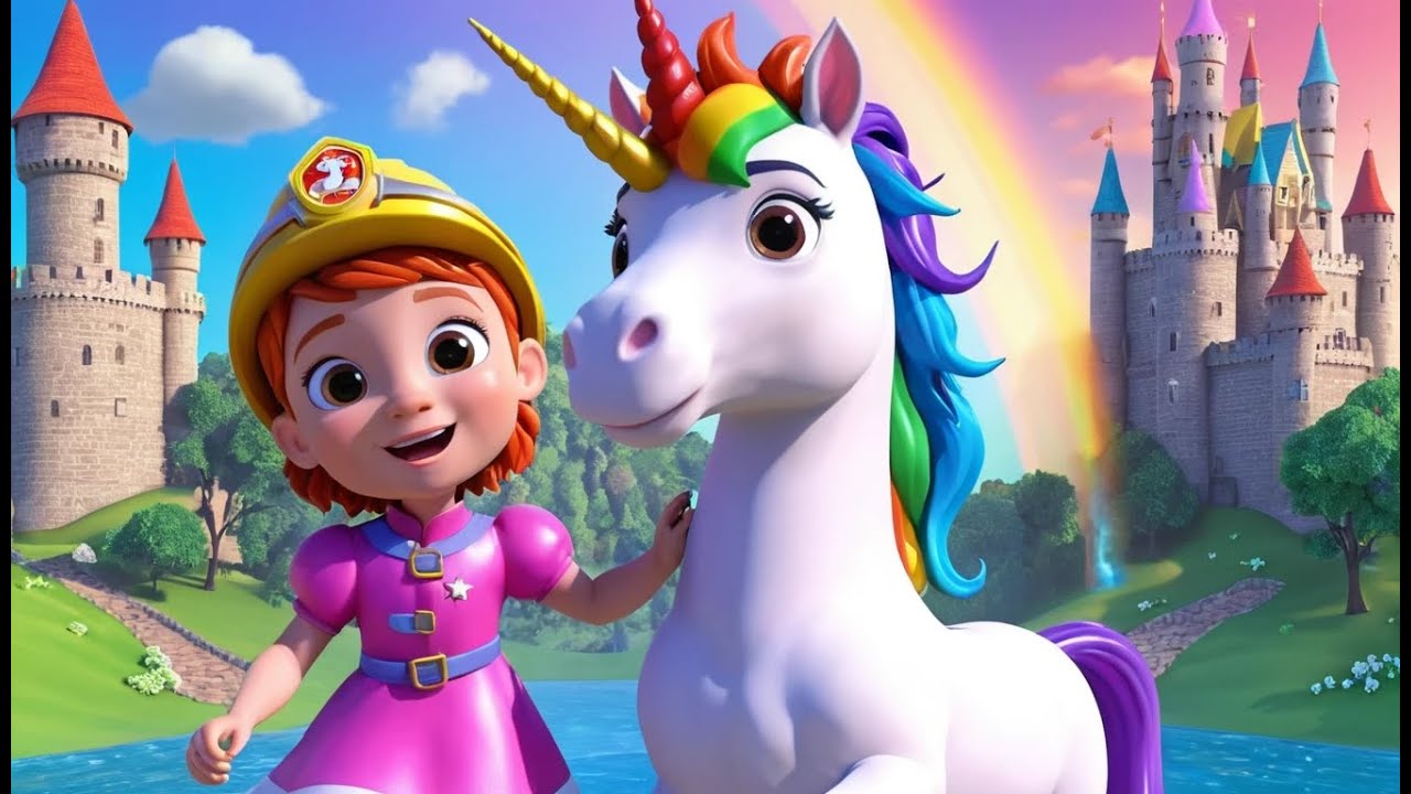 Firefighter Unicorn Saves the Dream Castle 🔥🦄 | 3D Animated Nursery Rhyme | Magical Rescue Kids 2025