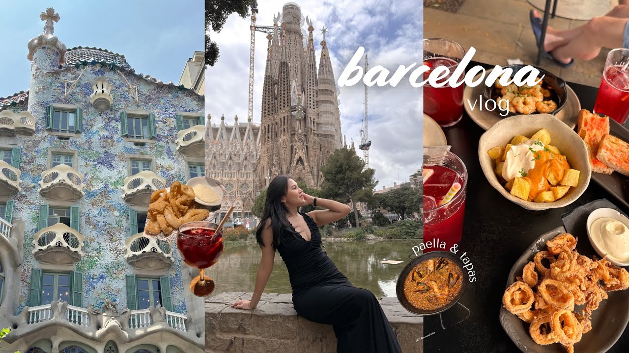 barcelona vlog | bday celebration, tapas, sagrada familia, mercat de la boqueria, gelato, lego