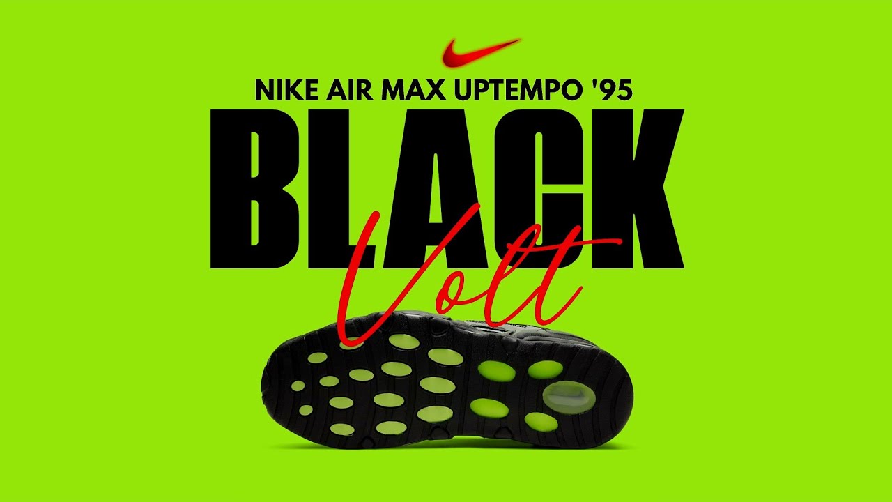 UPDATE: Nike Air Max Uptempo ’95 BLACK VOLT 2025 👟 Classic ’90s Energy Returns!