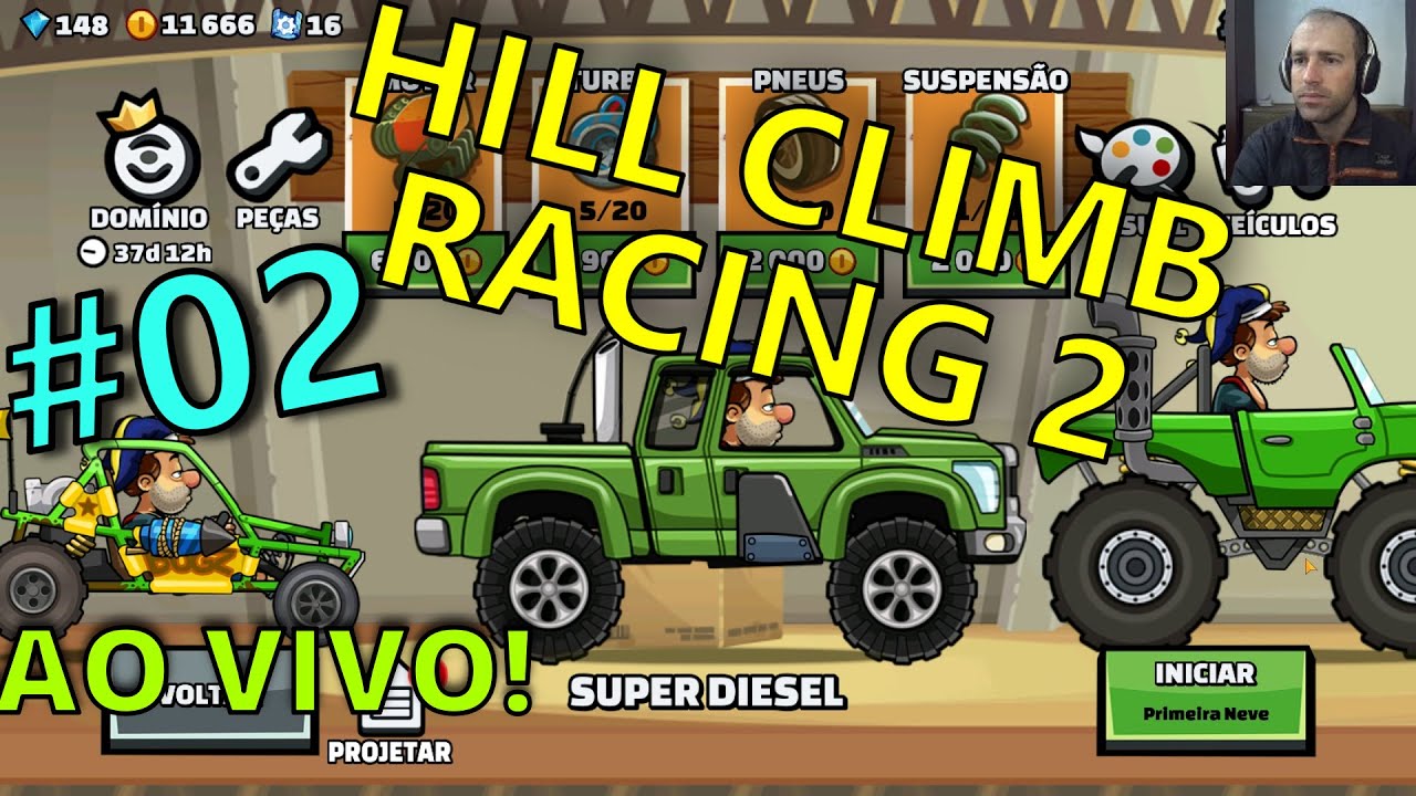 #02 - LIVE DE HILL CLIMB RACING 2. SEGUINDO COM A PARTE 02! VAI ACOMPANHAR? @GameplaydoRicardo